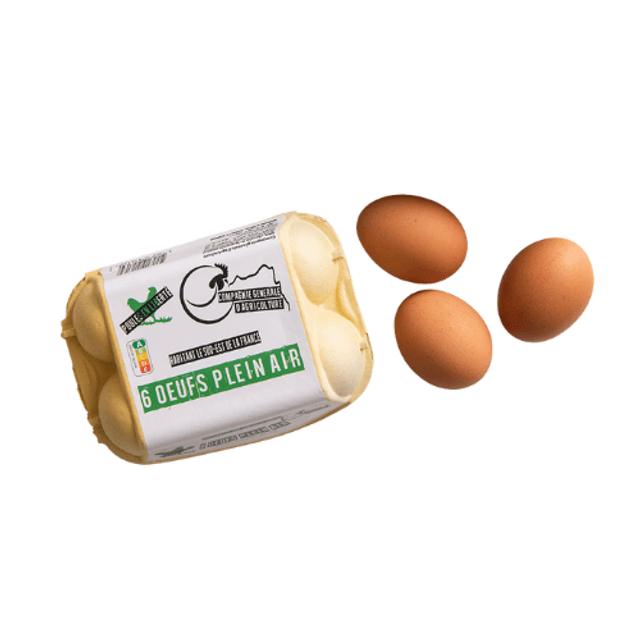 Oeufs plein air du Sud-Est - Boite de 6